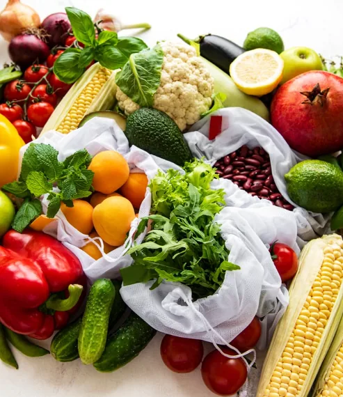 Verduras y frutas frescas del mercado